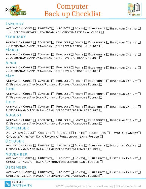 p2P_Handout_Computer Backup Checklist_MB.pdf | Document by FOREVER ...