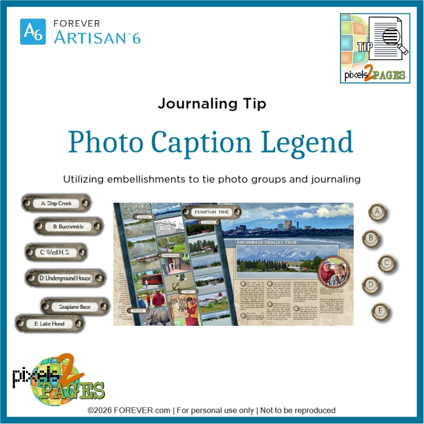 Journaling Tip: Photo Caption Legend | Album by FOREVER pixels2Pages ...